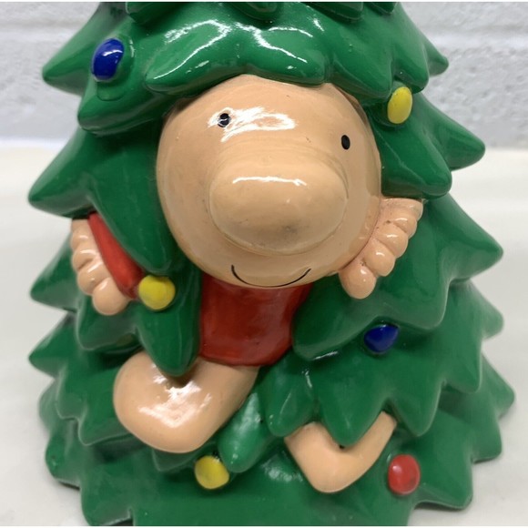 Vintage 9” Ziggy 1981 Ceramic Christmas Tree piggy bank Universal Press Syn. - Picture 6 of 9